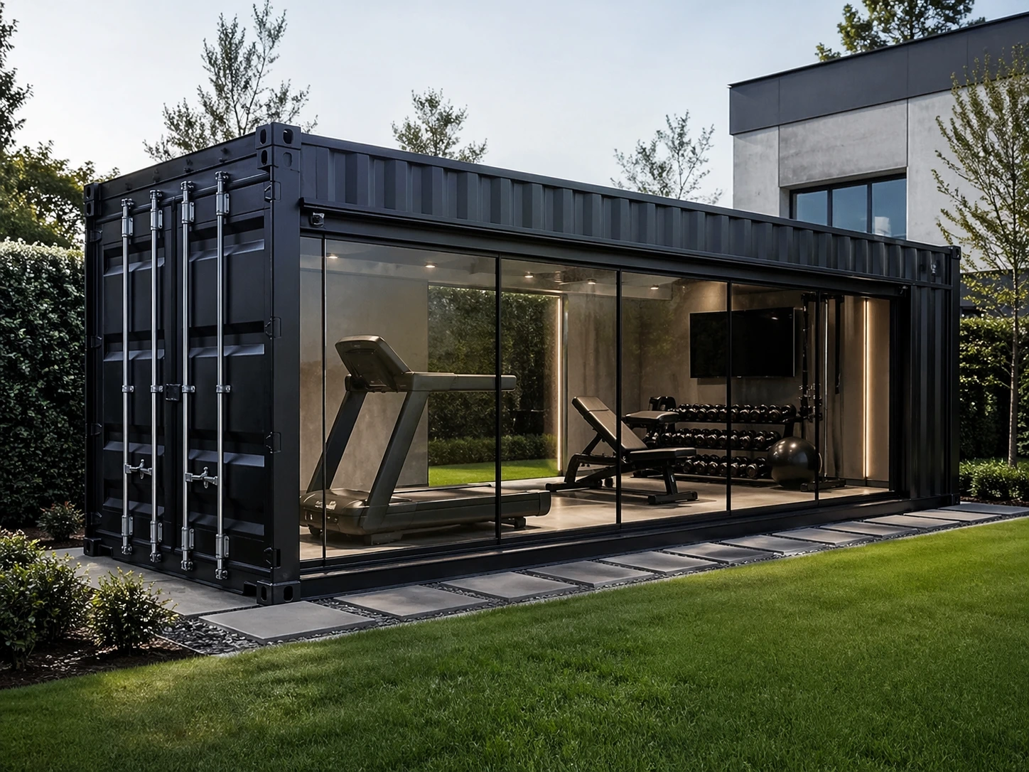 Modular KONTEYA fitness zone placed in a private property